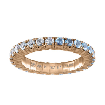 Diamonds & Light-Blue · Duet Rings