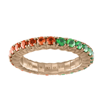 Orange Sapphire & Tsavorites · Duet Rings