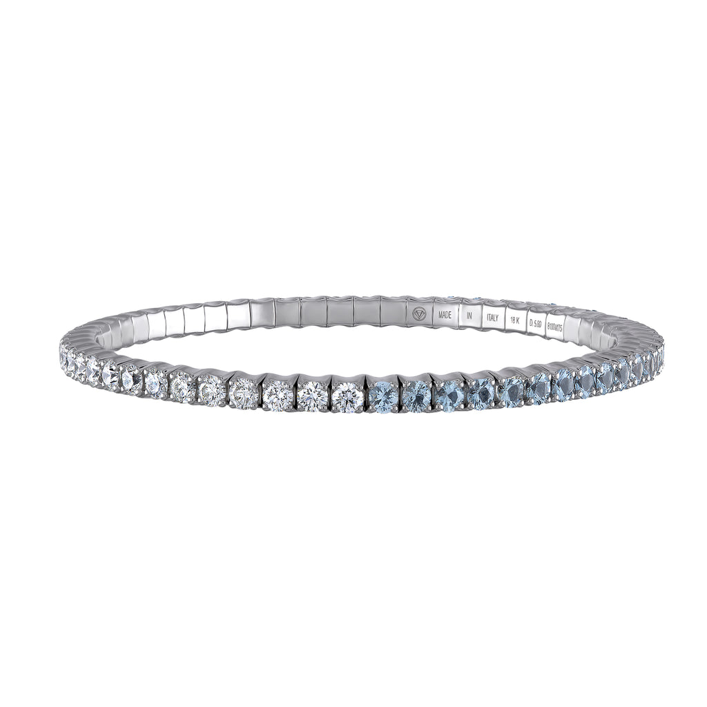 Diamonds & Light-Blue Sapphire · Duet Bracelets