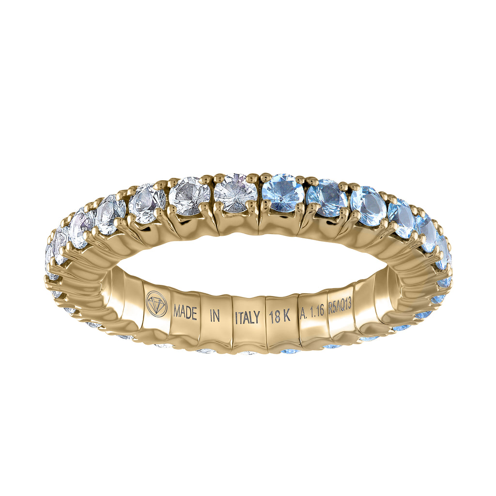 Diamonds & Light-Blue · Duet Rings