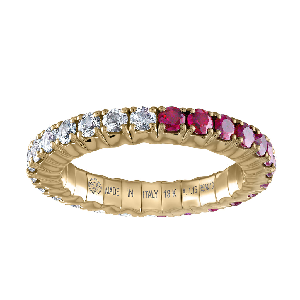 Diamond & Mozambique Rubies · Duet Rings