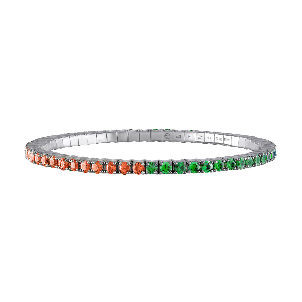 Orange Sapphires & Tsavorites · Duet Bracelets