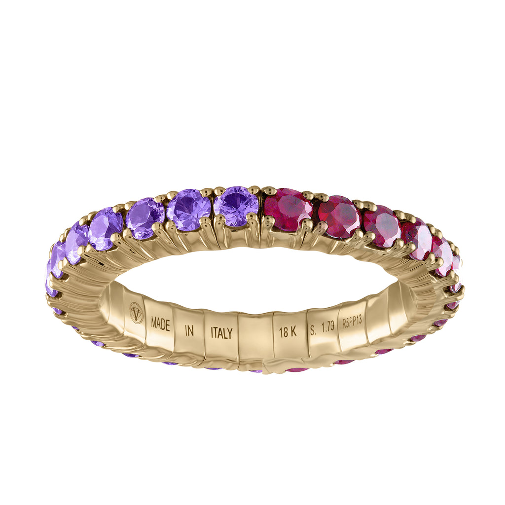 Purple Sapphires & Mozambique Rubies · Duet Rings