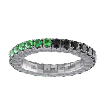 Tsavorites & Black Diamonds · Duet Rings